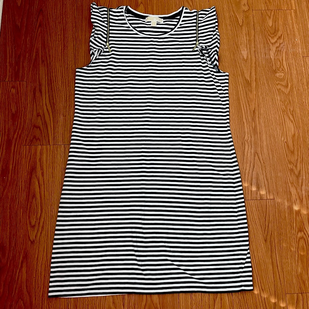 Michael Michael Kors navy and white striped dress